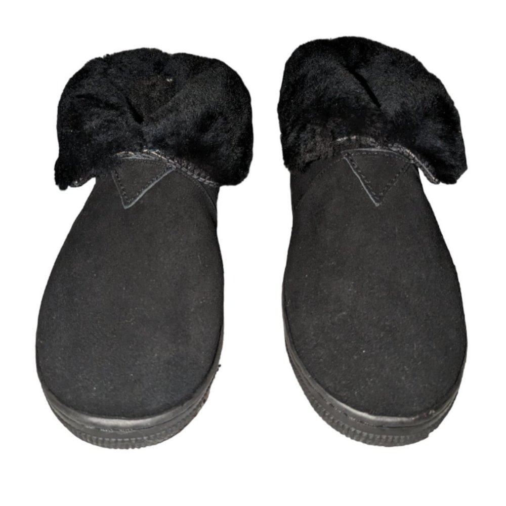 Bearpaw Traditional 402 Women's Slipper Booties, Size 8, Black, Like New